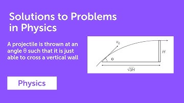 Answer to Question: A projectile is thrown at an angle θ such that it is just able to cross