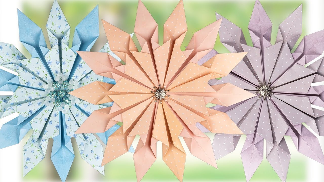 Ideen Mit Herz Sternblüte Astra Aus Faltpapier Basteln Diy Origami Blüten Paper Folding Art