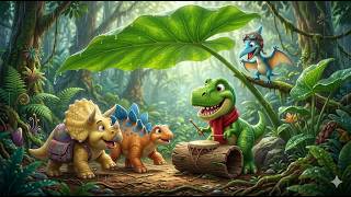 The Raindrop Chorus | Fun Dinosaur Rain Song for Kids | Jurassic Hero Adventures 3D Animation