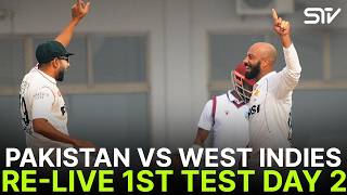 🔴 - 𝐑𝐄𝐋𝐈𝐕𝐄 | Pakistan vs West Indies | 1st Test | Day 02 | Test Series 2025 | PCB | M3L1K