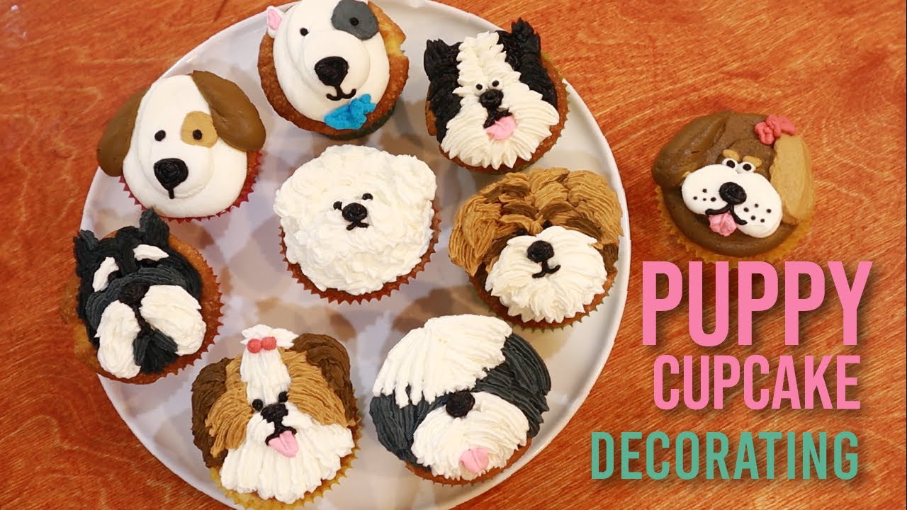 [Cafe Vlog] 이렇게 귀여운 걸 어떻게 먹어요 | 비숑 불테리어 삽살 슈나우저 푸들 시고르자브종| puppycake | cupcakerecipe