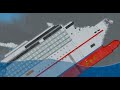 Sinking the MS Carnival Legend ship in the floating sandbox