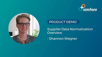 Simfoni Supplier Data Normalization Demo
