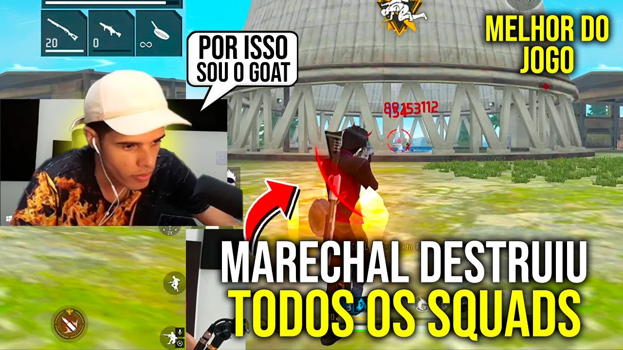 MARECHAL DESTRUIU TODOS OS SQUAD - NO FREE FIRE E PROVOU QUE E O MELHOR DA ATUALIDADE