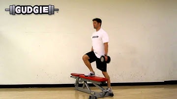 Dumbbell explosive step-ups alternating