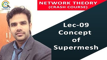 Lecture 09 I Concept of Supermesh I Network Theory I GATE I Genique Education