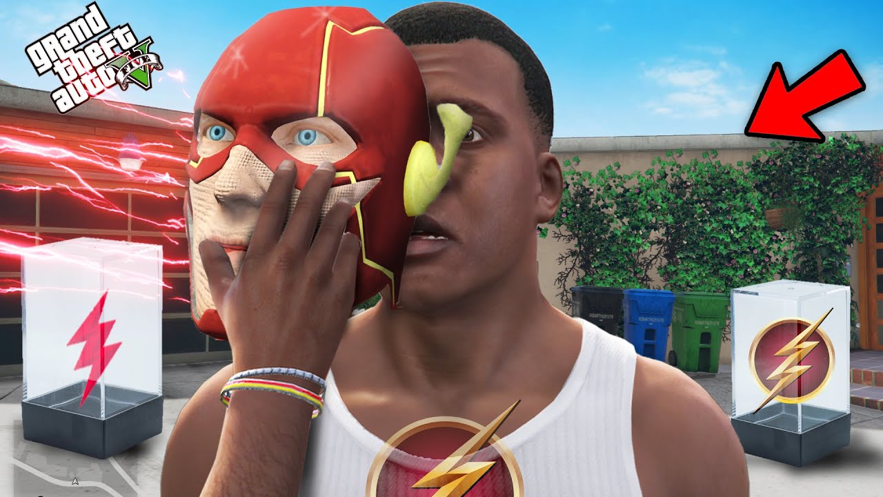 Franklin Wears Flash Special Mask To change into Flash in Gta 5