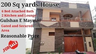 200 Sq Yards House Available For Sale in Gulshan e Maymar Karachi Sector X News