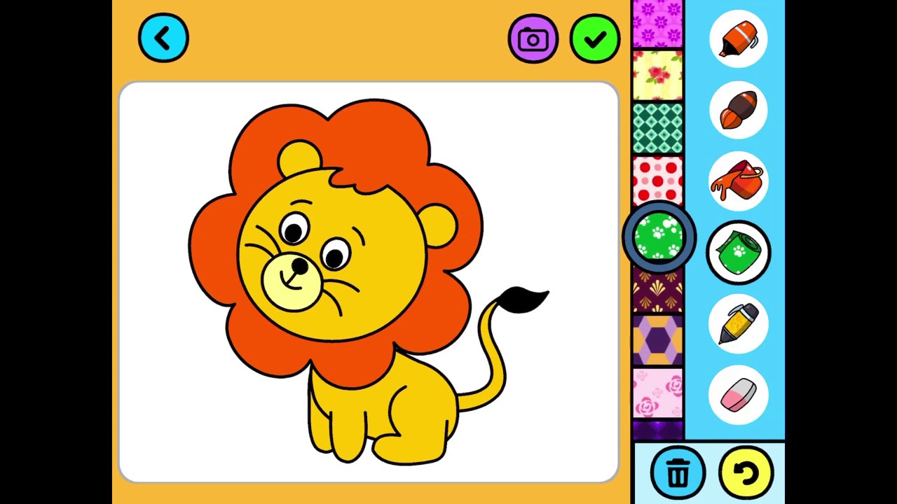 Kids Colouring Fun - Lion - YouTube