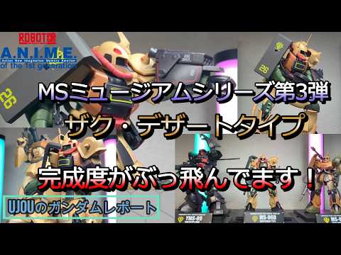 マーキングを追加して情報量と完成度がぶっ飛んでます！ロボット魂ザク・デザートタイプMSミュージアムを徹底レビュー！のサムネイル