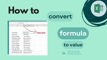 How to Convert a Formula to a Value in Excel