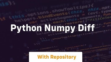python numpy diff