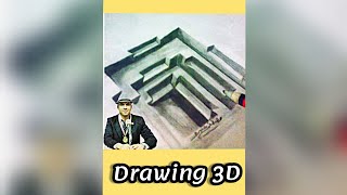 Drawing 3D #ارسم_وتعلم_فنون @الفنان التشكيلي مصطفى عبده#shadow