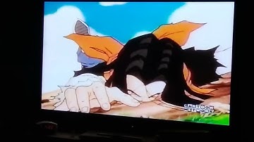 Cell Knocks Android 17 out(cartoon network broadcast)