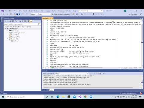 Lab W14 Part 1 Reverse an Array