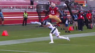 Brandon Aiyuk HURDLES Eagles Player for a TD