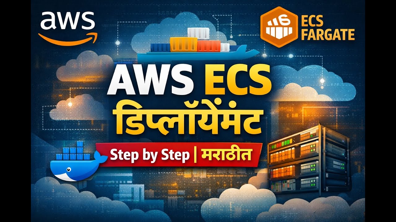 76. AWS ECS Deployment Step by Step | Marathi Tutorial | Docker + ECR + ECS Explained