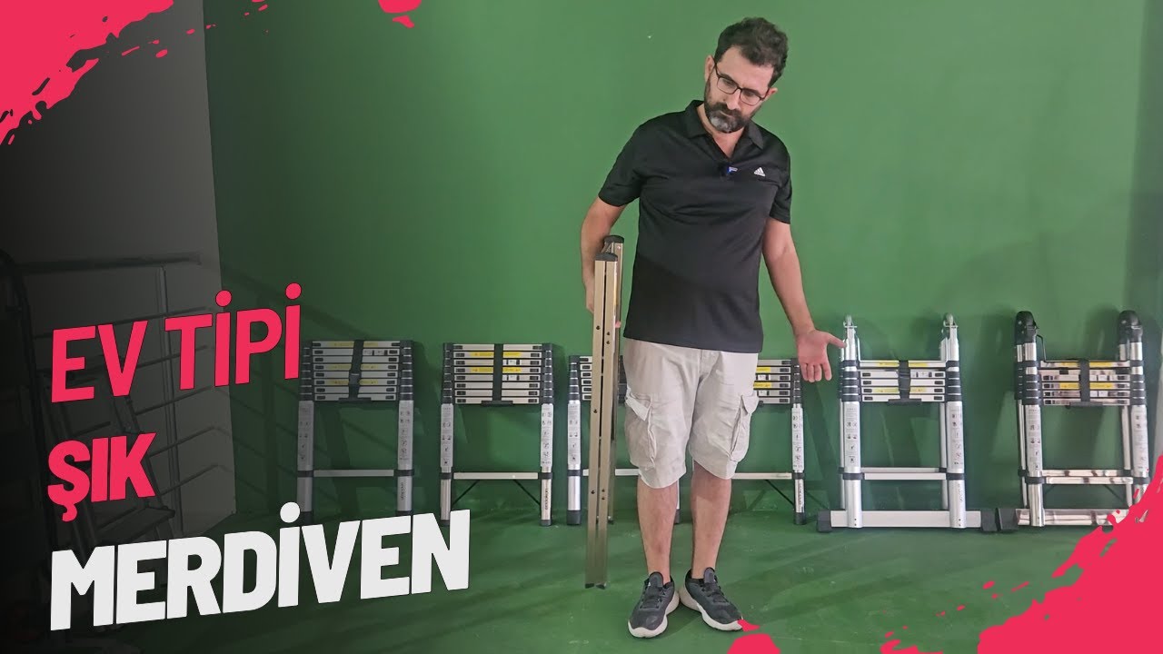 Endokon Katlanır Şık Merdiven Bronz 3 Basamaklı - Alüminyum - Ev - Ofis Merdiveni 