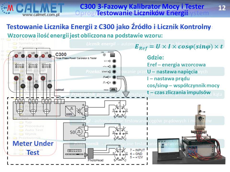 Calmet C300B - Trójfazowy Kalibrator Mocy i Tester Aparatury Energetycznej