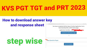 how to download KVS Answer key, Response sheet, question response sheet @mathinblood