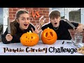 Couple Pumpkin Carving Challenge *Goes Wrong*