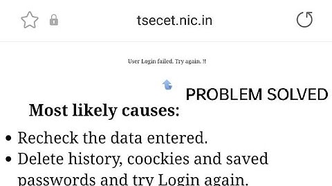 User Login Failed? ECET/EAMCET Portal Issue Solved! || Techvibesoffl