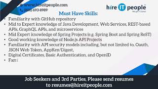 Technology Analyst Jobs| .net web service Jobs| Restful API Jobs, BROOMFIELD, CO |  Job ID 32051 |