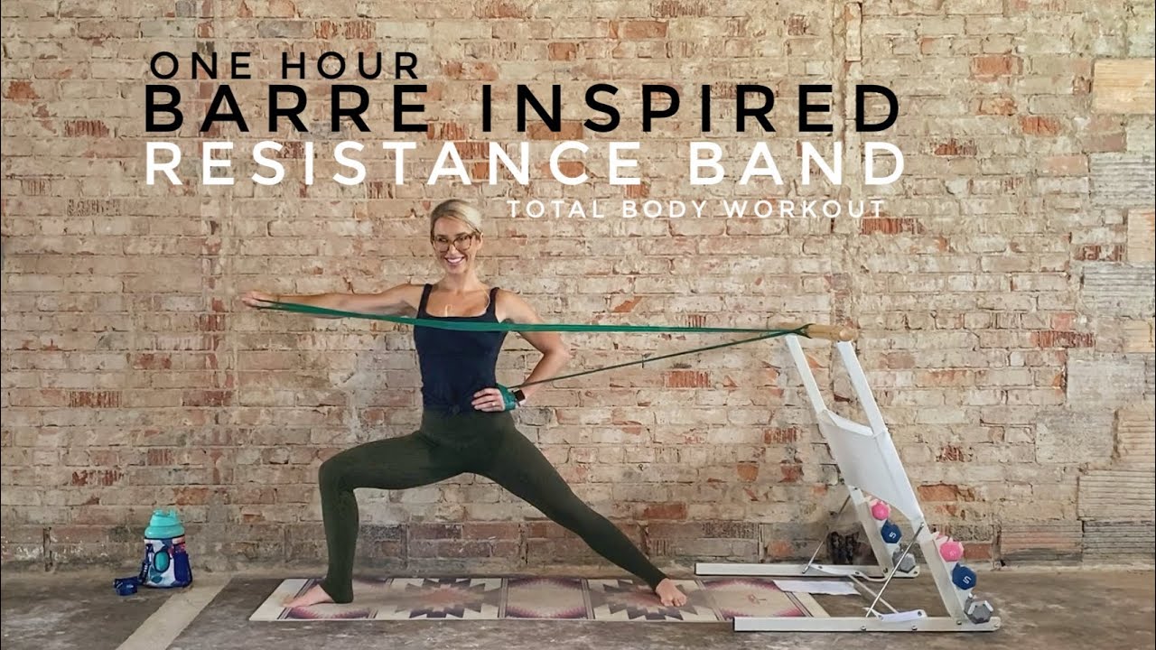 One Hour Barre Inspired Workout with Theraband, No barre needed