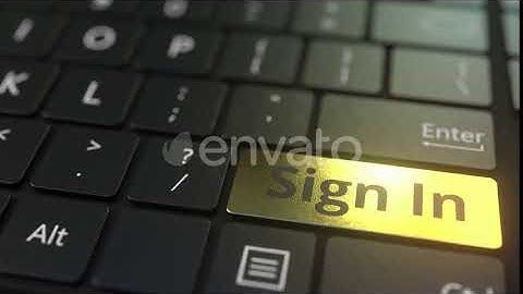 Black Computer Keyboard and Gold Sign in Key | Motion Graphics - Envato elements
