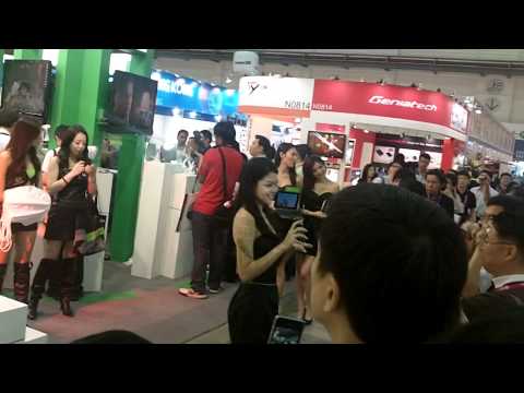 NVIDIA Booth Babes Cat walk.