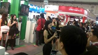 NVIDIA Booth Babes Cat walk.