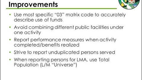 IDIS/CDBG Training: IDIS Resources for CDBG - Module 4: Public Facilities
