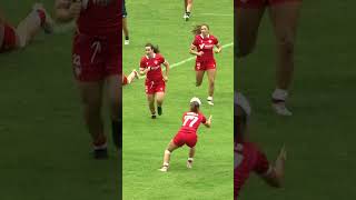 Krissy Scurfield can't be stopped! 💨 #Rugby #Shorts #Sevens