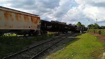 A&R 400-01 backing into the Old yard CF7 #2486 and GP38 #400 Fayetteville NC