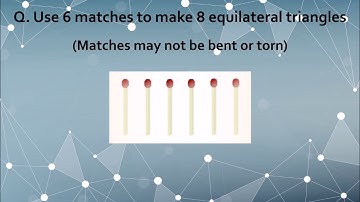 Problem#3 - Harder!! Make 8 triangles with ONLY 6 matches!!
