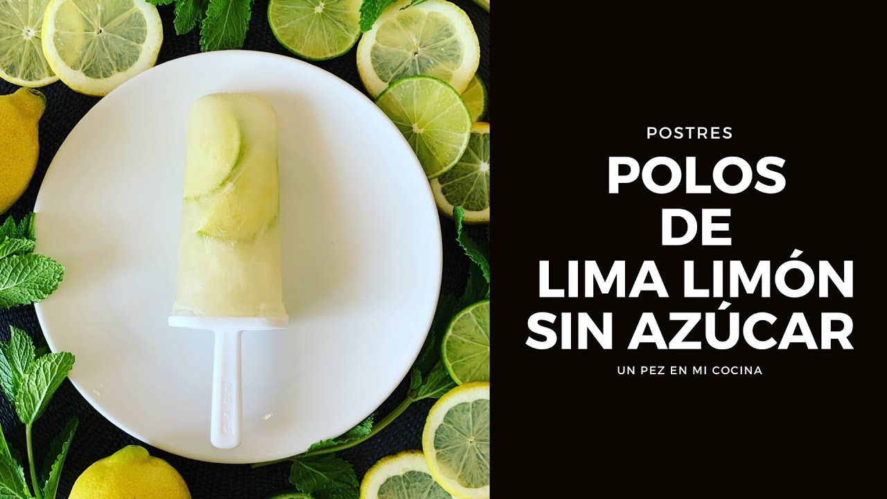 Polos de lima - limón sin azúcar