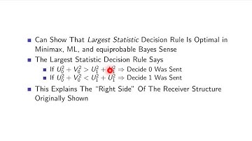 Noncoherent Communication (5/12): Largest Statistic (LS) Decision Rule Introduction