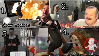 Evil Nun 🚐 laundry nun vs All 4 weapons 🔫🤣