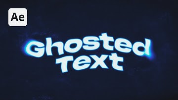 Ghost Text Effect | Text Reveal Animation in After Effects | Typography Tutorial