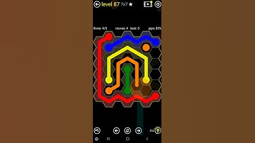 How To Solve Flow Free Hexes Classic Pack Level 87 Med 7x7 Board Walk Through Solution Walkthrough