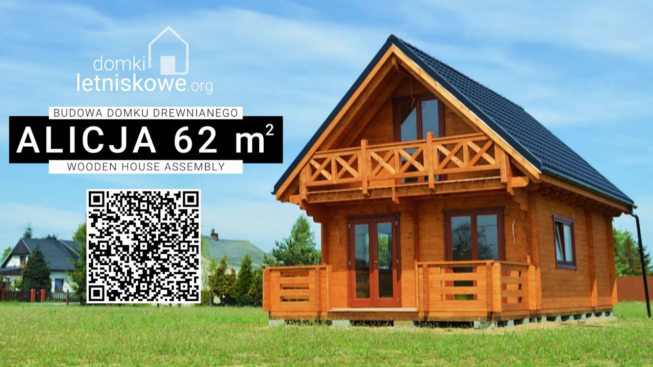 Budowa Domku Drewnianego Alicja Wooden House Assembly