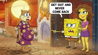 SpongeBob ABANDONS Pregnant Sandy in Heartbreaking Rain 😱 | Emotional Fan Animation