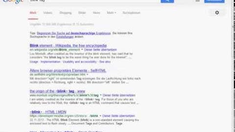 Blink Tag - Blink HTML - Google Easter Egg
