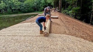 Pond Dam Seed and Straw with the Family