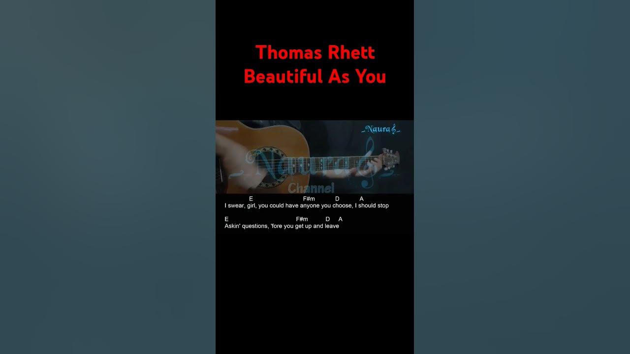 Thomas Rhett - Beautiful As You Guitar Chords Lyrics #shorts
