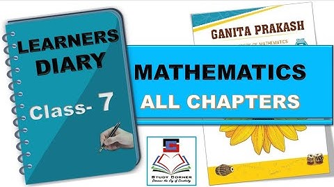 Class 7 MATHEMATICS LEARNERS DIARY ALL Chapters NCERT PM Shri Kendriya Vidyalaya Updated 2024 25