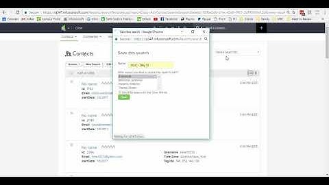 Infusionsoft - How to Create Saved Searches