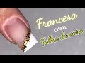 Francesinha Lateral com Folha de Ouro / Linda e delicada. 💅🏻