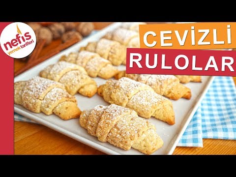 Ağızda Dağılan MUHTEŞEM CEVİZLİ RULOLAR - Çok beğeni alan kurabiye tariflerimizden