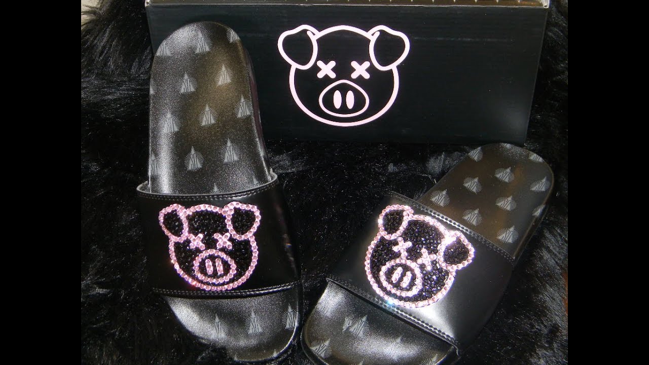 How I Blinged out These Shane Dawson Slides Using Affordable Rhinestones DIY Tutorial